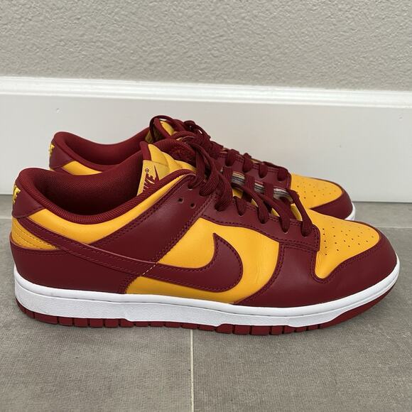 Nike Dunk Low Midas Gold Mens 11 Red Sneakers Casual Shoes DD1391-701 - Picture 1 of 7